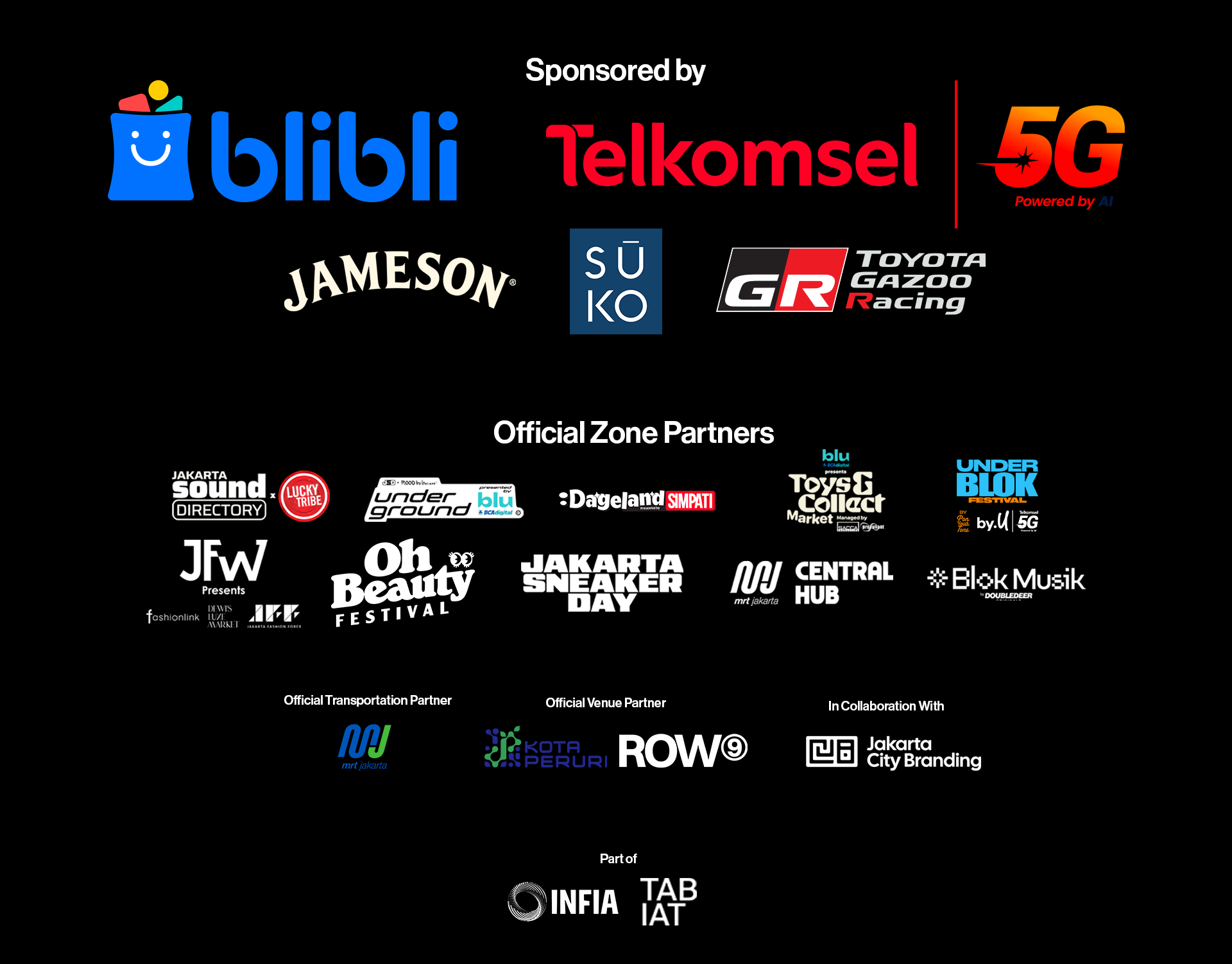 JSD Blok M Festival 2026 official sponsors and partners